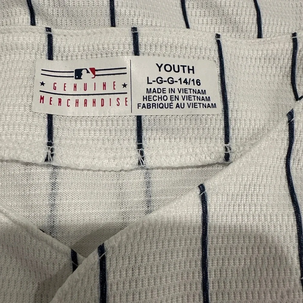 New York Yankees Gary Sanchez #24 Youth Jersey Large 14/16 Pinstripe Baseball